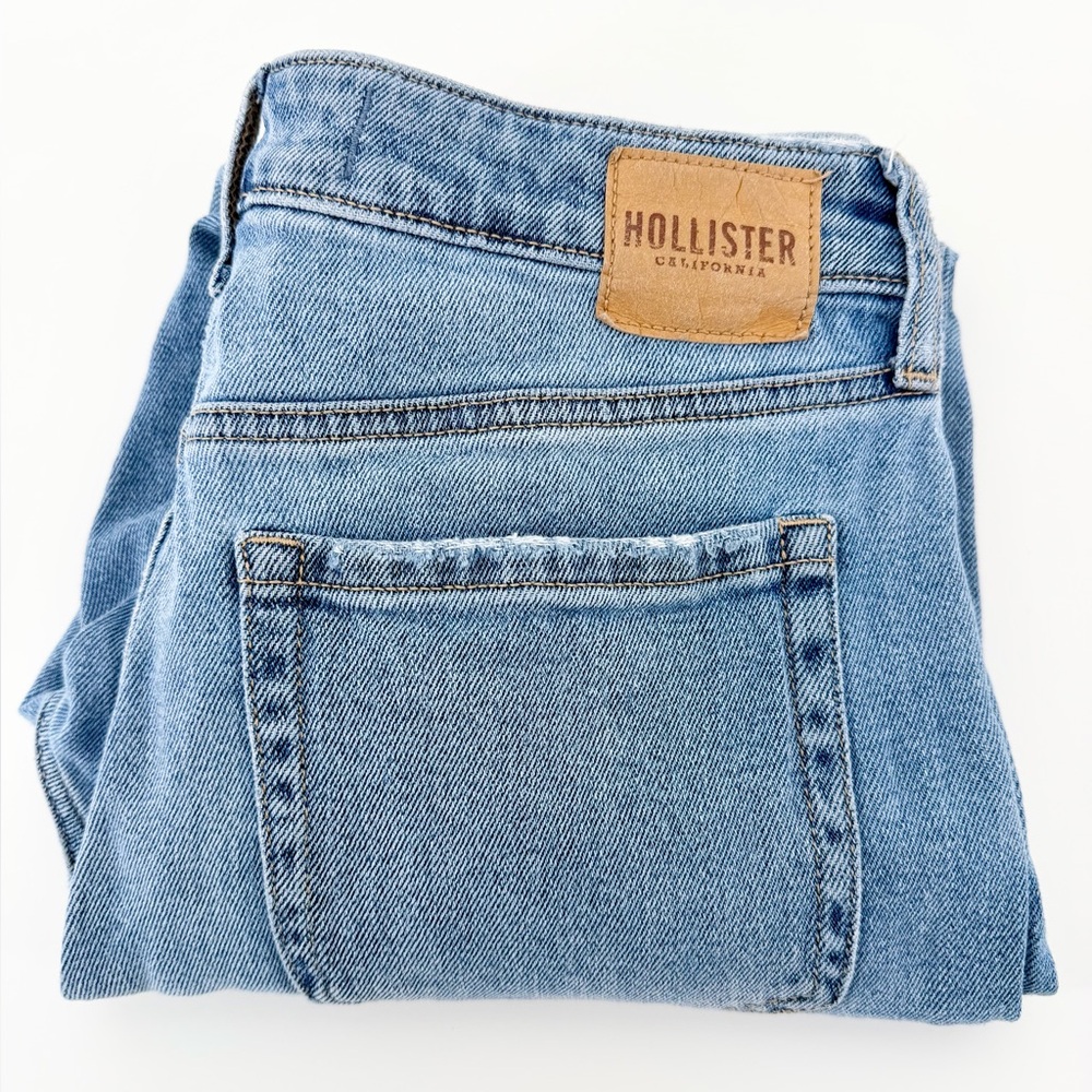 Hollister 28/6 Ultra High-Rise Mom Jeans Blue Vintage Stretch‎ Raw Hem 90s - Picture 4 of 14